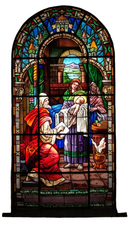 Vitral [São João Batista é apresentando no templo]