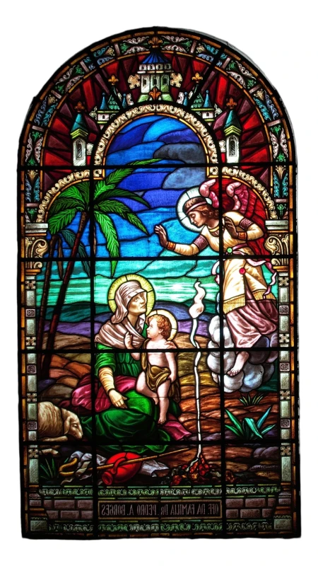Vitral [O anjo visita Isabel e São João Batista]