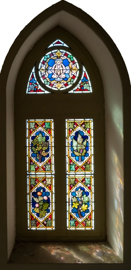 Vitral (monograma de Maria)