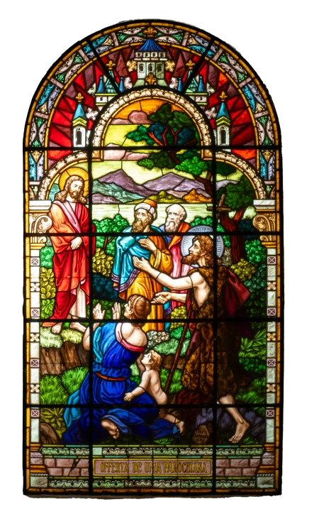 Vitral [Chegada de Cristo ao Rio Jordão com São João]