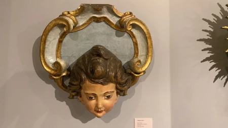 Cabeça de anjo (fragmento de talha) (querubim)