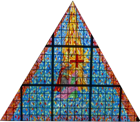 Vitral Santa Bárbara e os raios