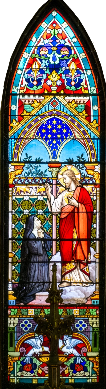 Vitral [Cristo abençoando religiosa]