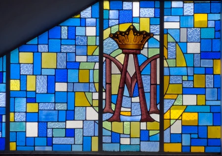 Vitral Monograma Mariano
