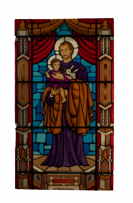 Vitral São José com Menino