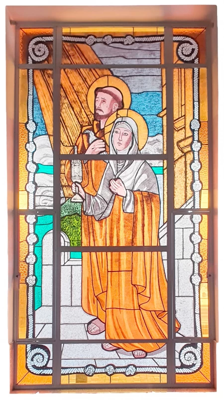 Vitral São Francisco de Assis e Santa Clara