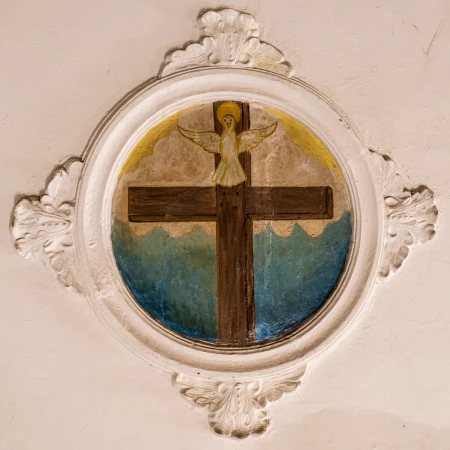 Medalhão Cruz e Pomba