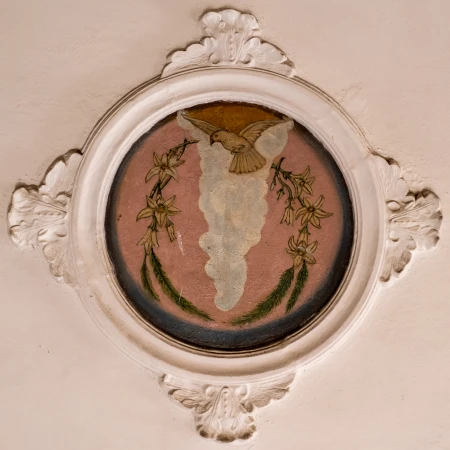 Medalhão Pomba e Flores